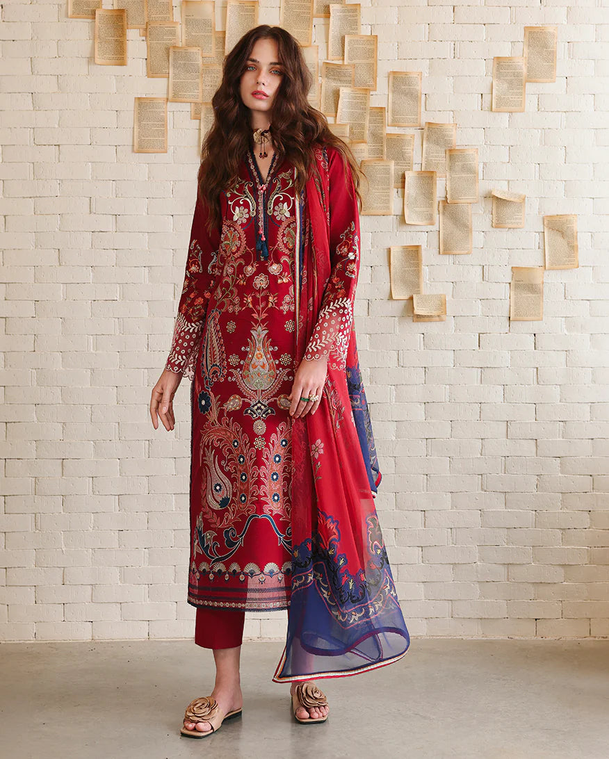 Mushq 3Pc Embroidered Lawn Suit Luma Bloom