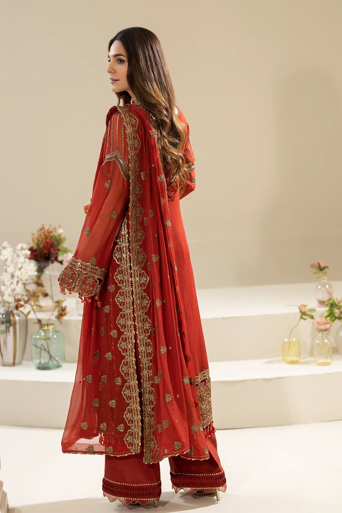 Imrozia 3Pc Embroidered Chiffon Suit M-90 AREESHA gulbuy.com