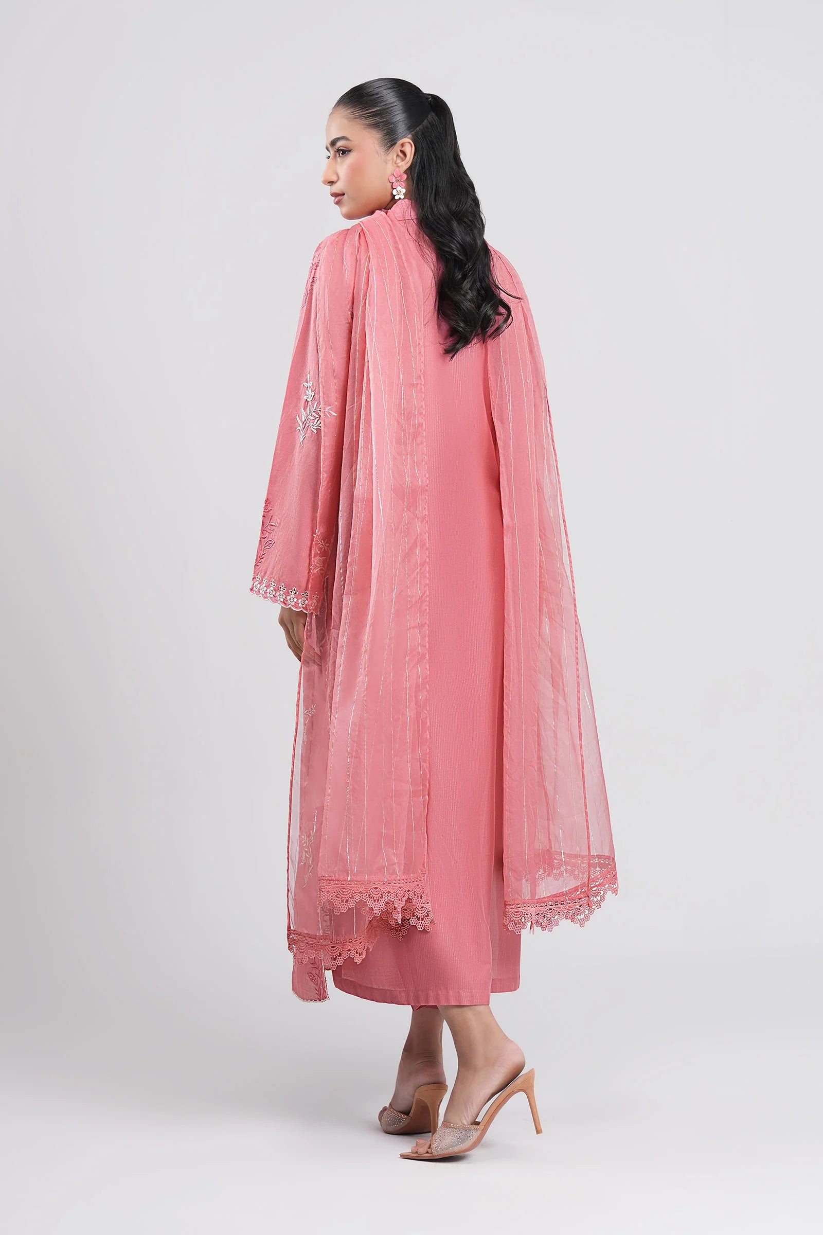 Maria B 3Pc Embroidered Cotton Suit MB-CS25-196 gulbuy.com