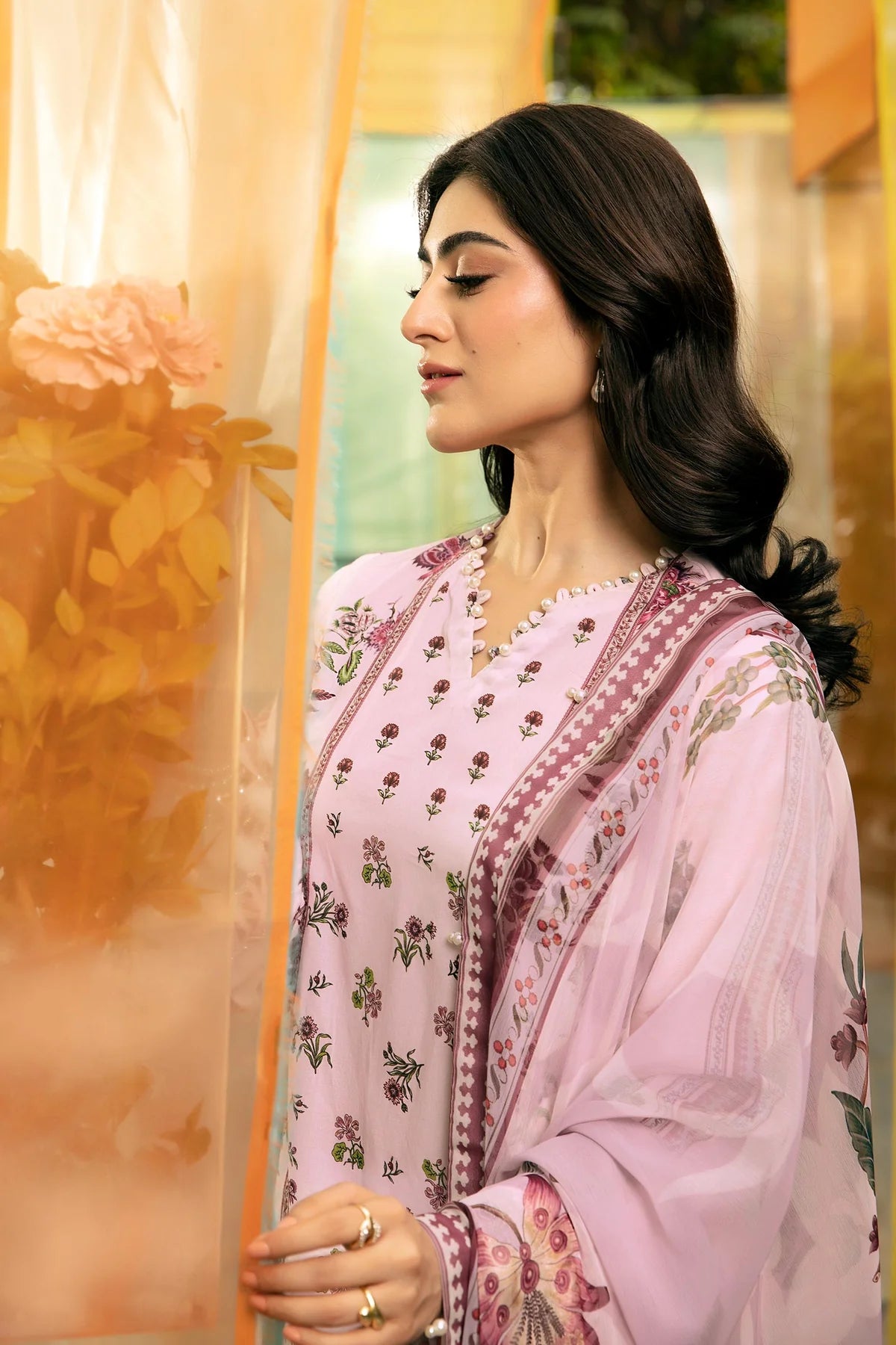 Maria B 3Pc Embroidered Lawn Suit MB-CUS25-705B gulbuy.com