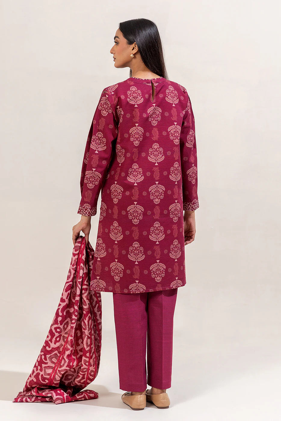 BEECHTREE 3PC PRINTED KHADDAR SUIT MULBERRY GROVE-MB22402UN005544 gulbuy.com