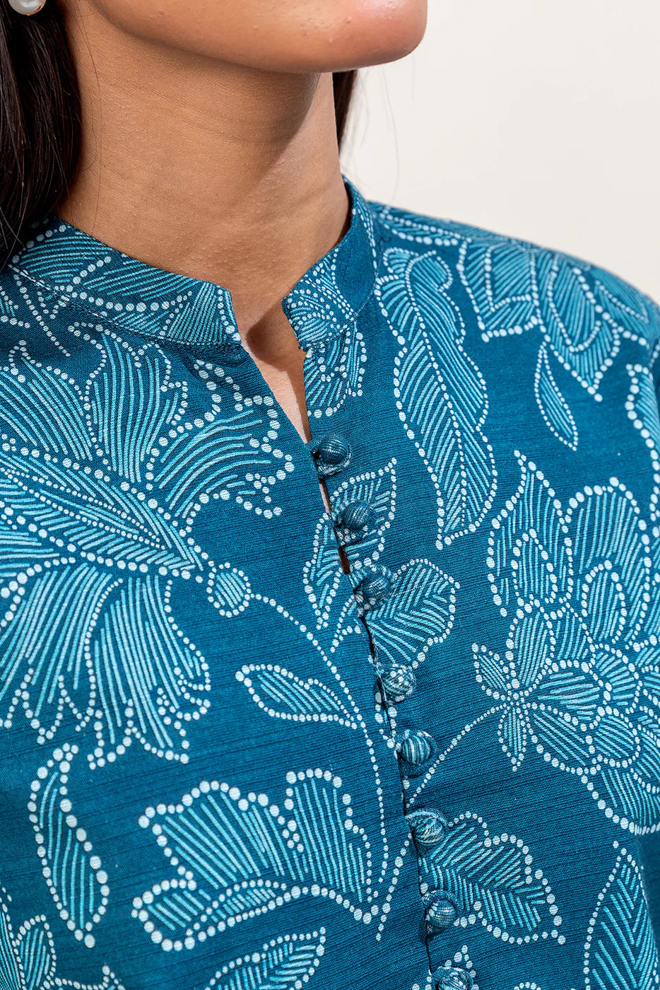 BEECHTREE 3PC Printed KHADDAR SUIT AEGAN HAVEN-MB22402UN005547 gulbuy.com