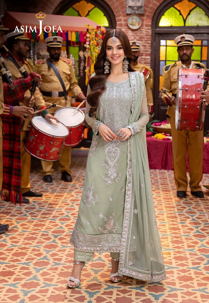 ASIM JOFA 3 PIECE EMBROIDERED NET SUIT (AJEM-01)