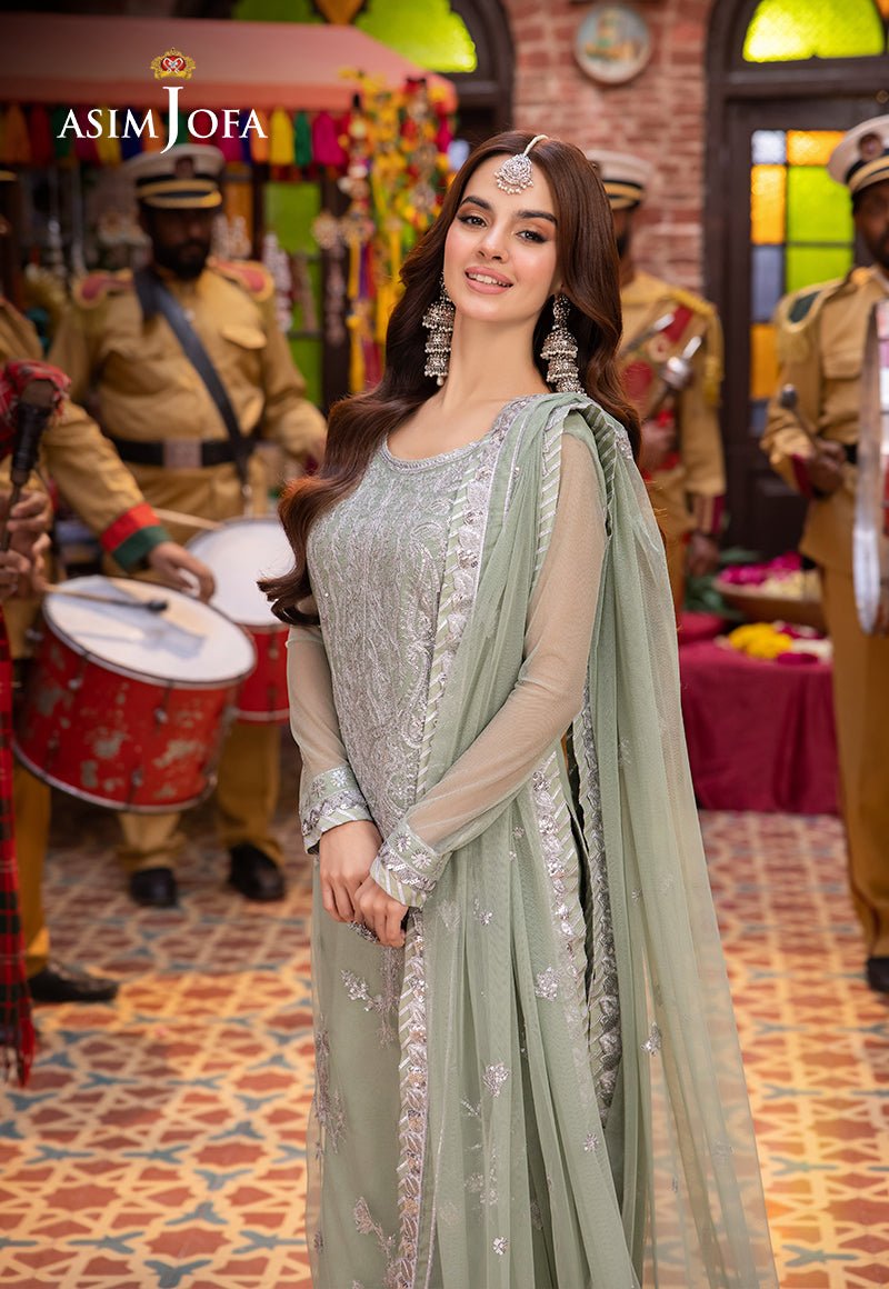ASIM JOFA 3 PIECE EMBROIDERED NET SUIT (AJEM-01) gulbuy.com