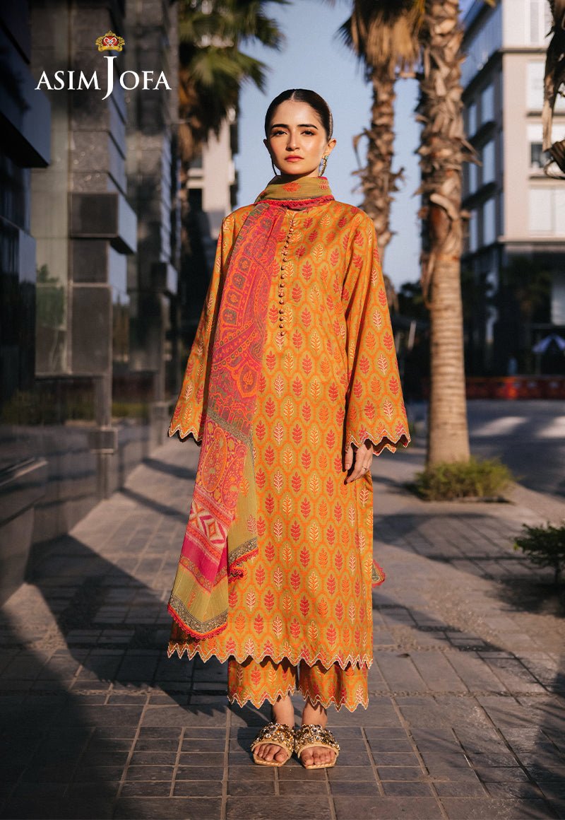 ASIM JOFA 3 PIECE EMBROIDERED CAMBRIC SUIT (AJPB-38)