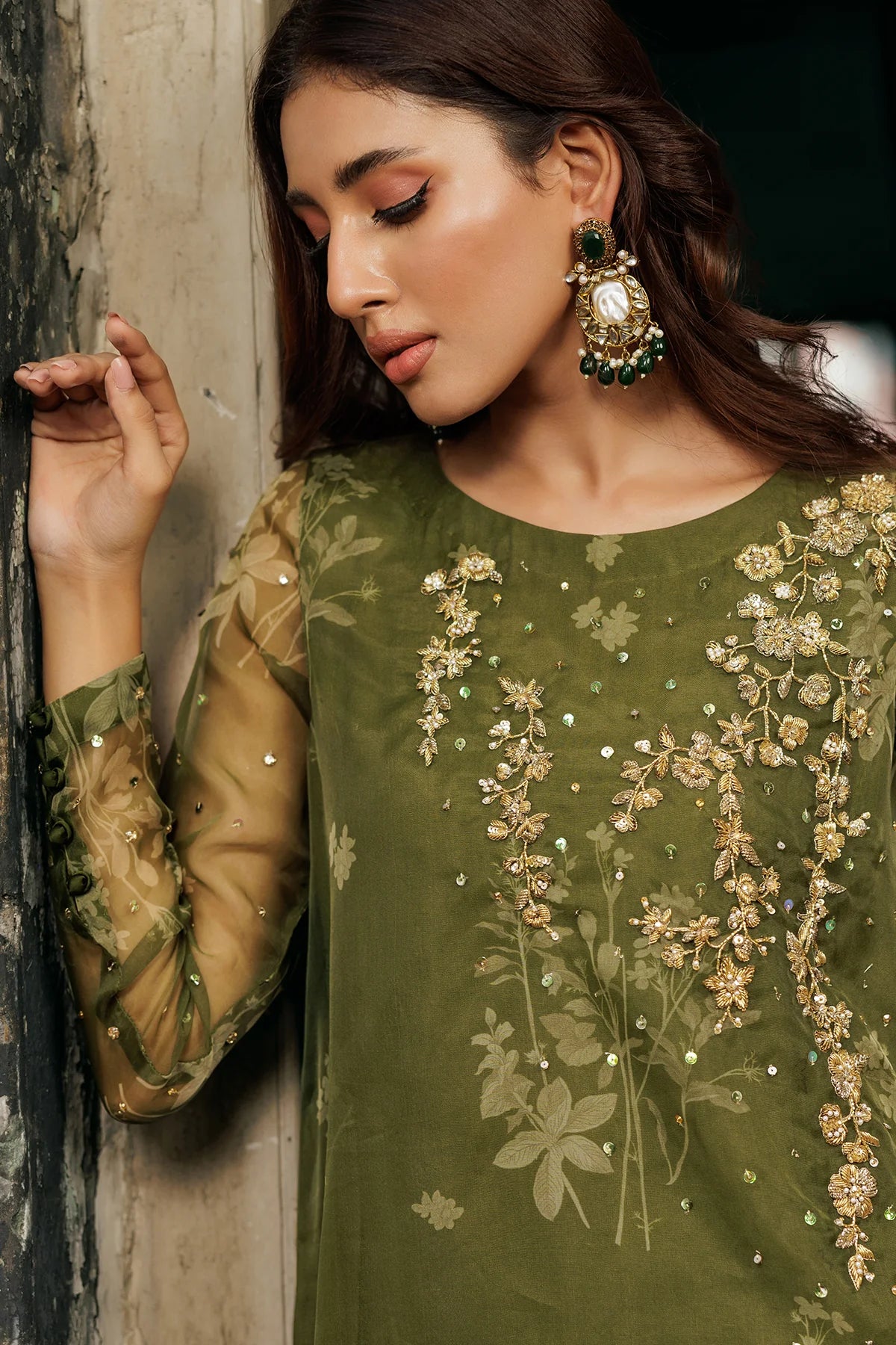 Charizma 3Pc Embroidered Organza Suit CMA-4-096 gulbuy.com