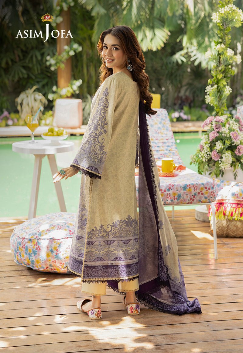 ASIM JOFA 3 PIECE PRINTED LAWN SUIT (AJGB-08)