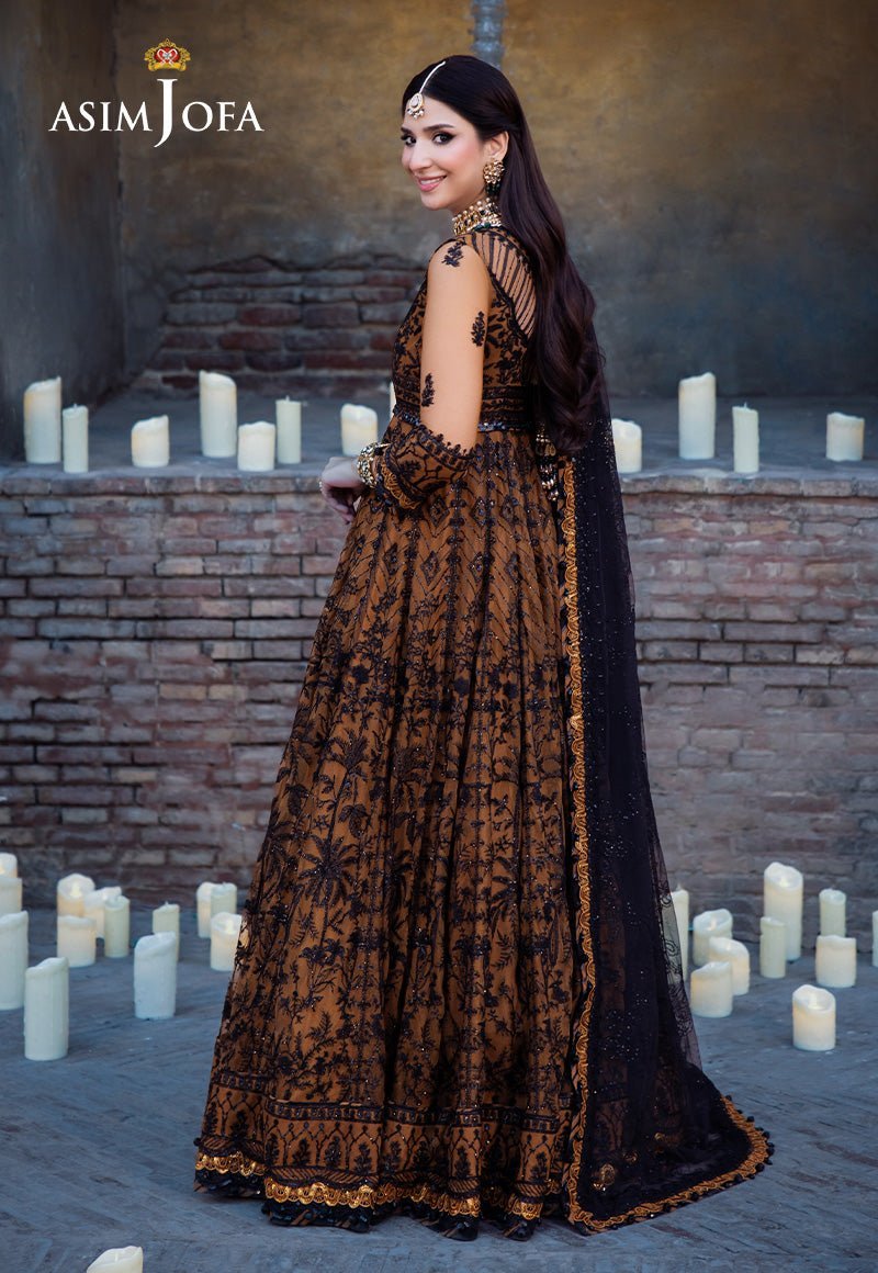 ASIM JOFA 3PC EMBROIDERED NET AJYV-08 gulbuy.com
