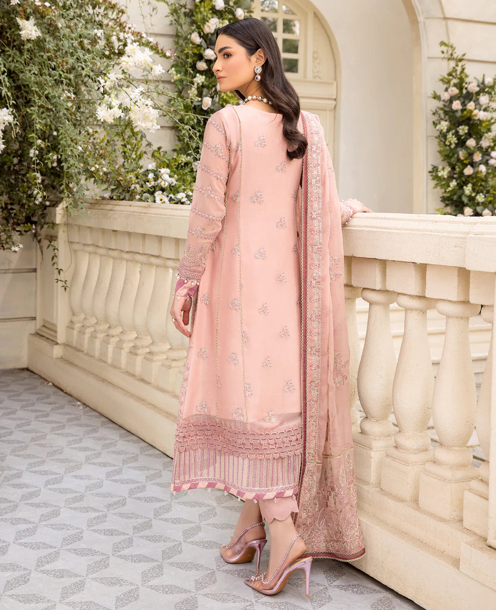 Xenia 3Pc Embroidered Chiffon Suit FARYAL gulbuy.com