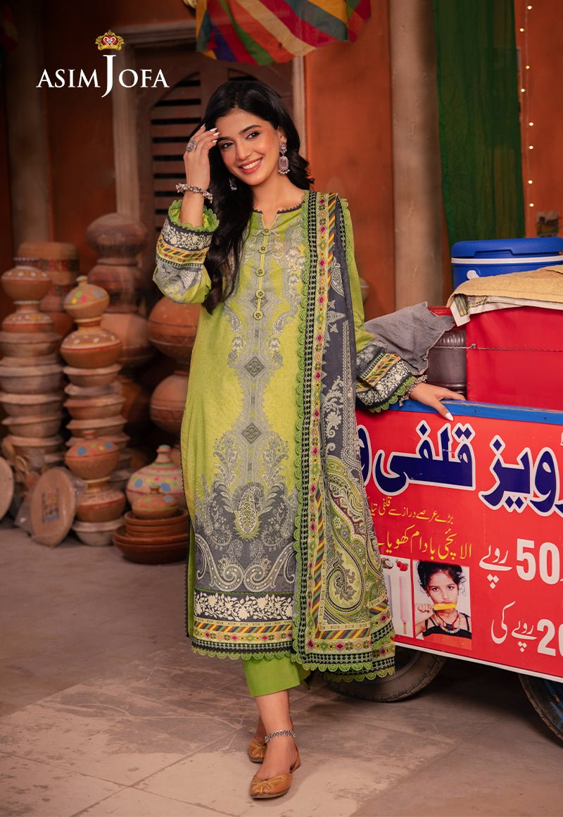 ASIM JOFA 3 PIECE PRINTED LAWN SUIT (AJEL-01)