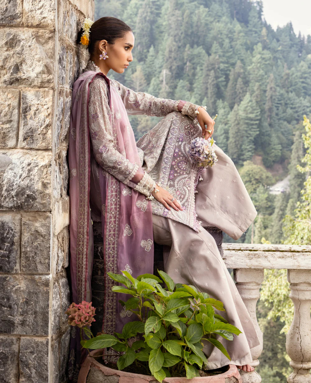 Xenia 3Pc Embroidered Chiffon Suit TAIF gulbuy.com