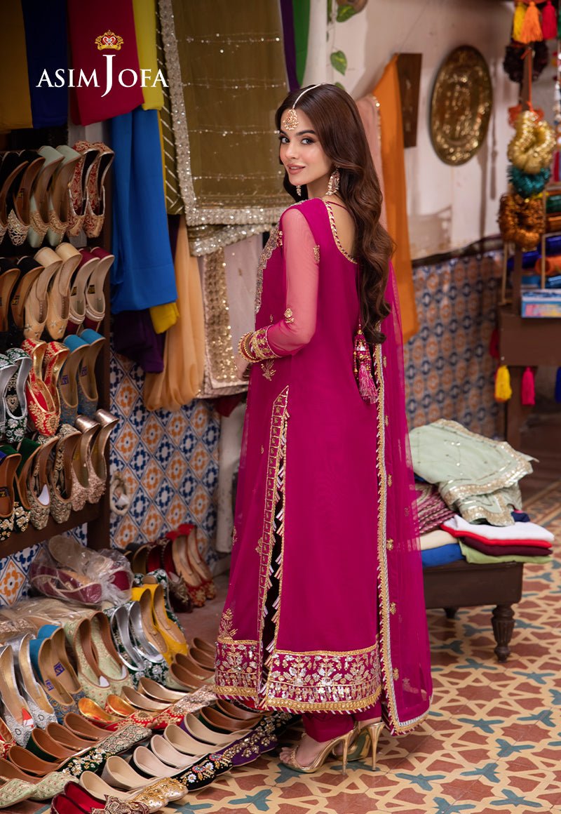 ASIM JOFA 3 PIECE EMBROIDERED NET SUIT (AJEM-03) gulbuy.com