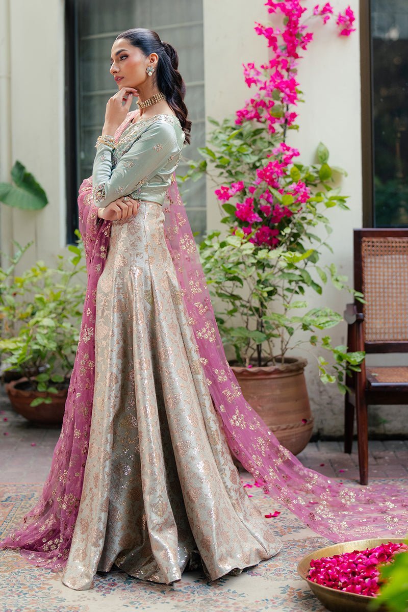 Mushq 3Pc Embroidered Zari Suit Zima gulbuy.com