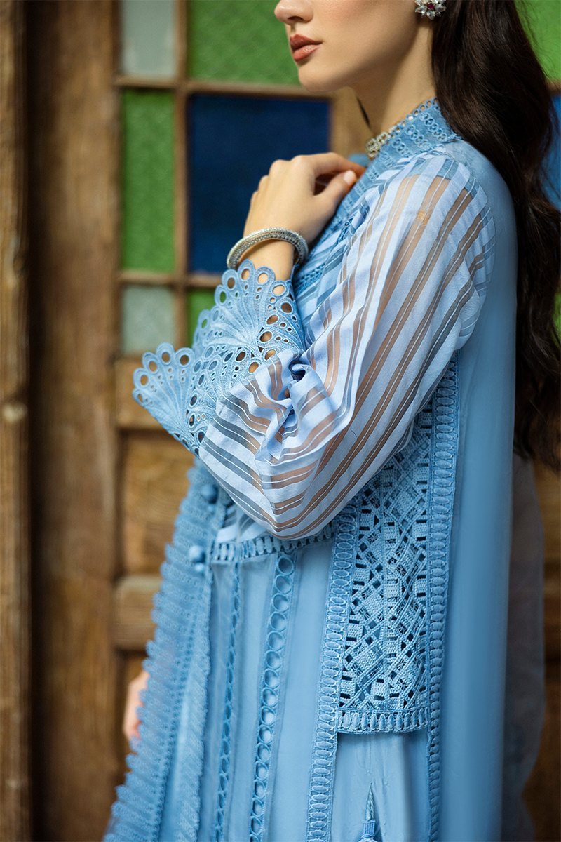 Mushq 3Pc Embroidered Organza Suit Ellie gulbuy.com