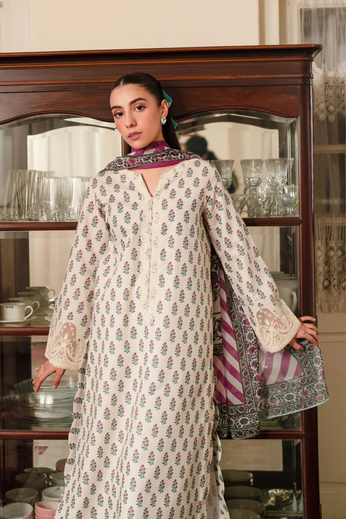 Xenia 3Pc Embroidered Lawn Suit ANNECY - A gulbuy.com