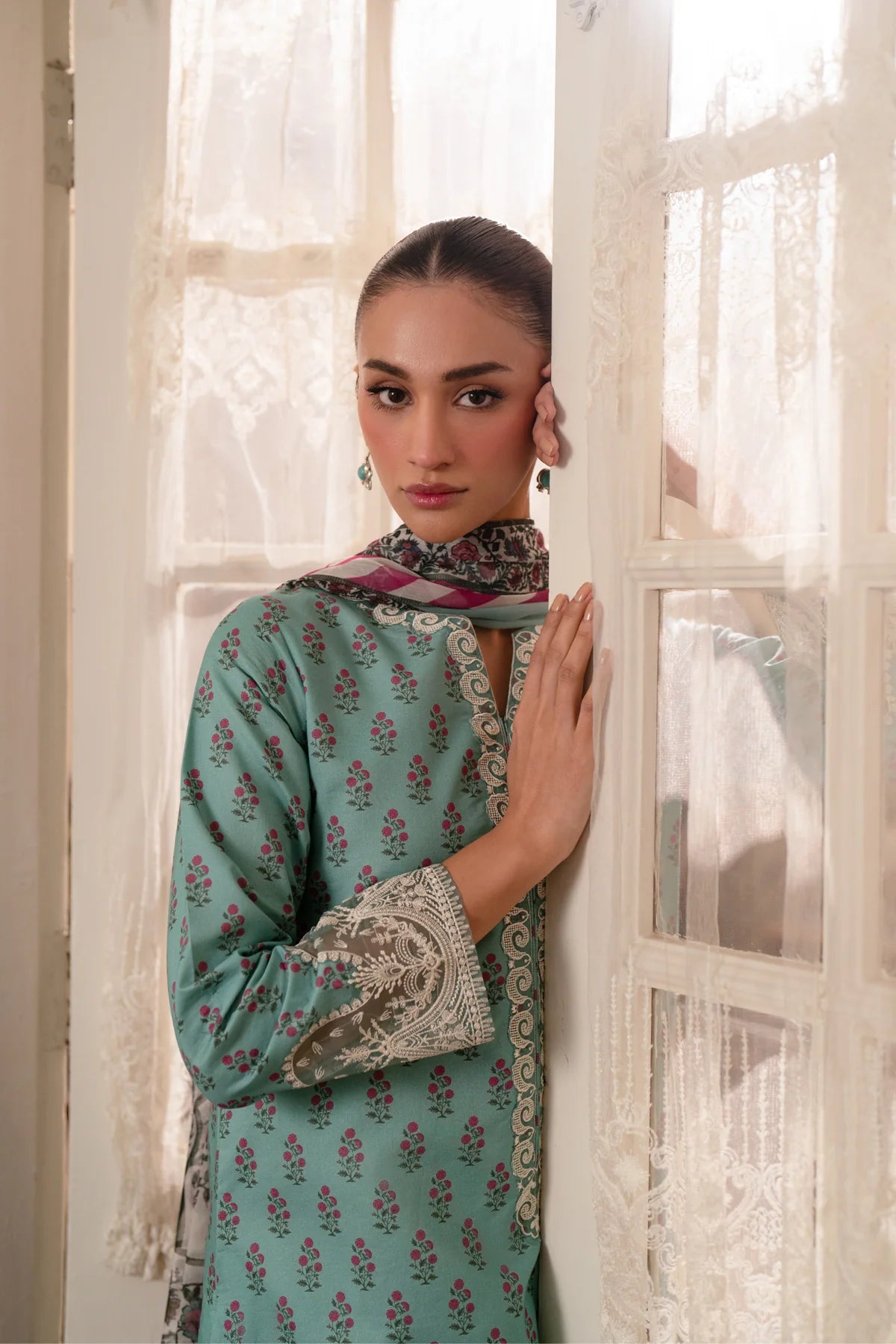 Xenia 3Pc Embroidered Lawn Suit ANNECY - B gulbuy.com