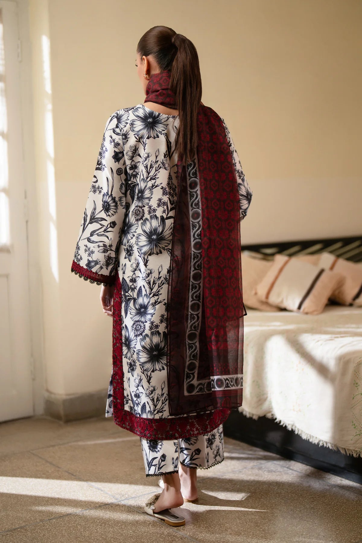Xenia 3Pc Embroidered Lawn Suit PIERRE gulbuy.com