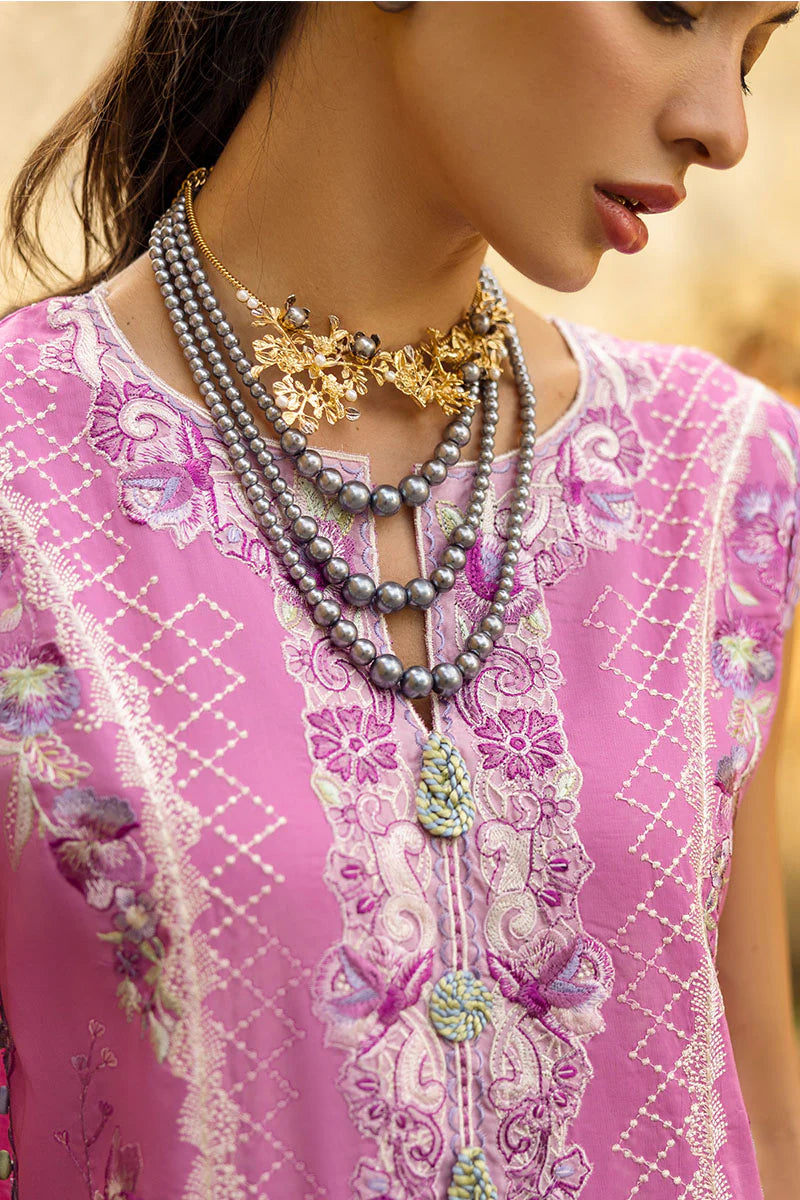 Mushq 3Pc Embroidered Lawn Suit Timeless Wave gulbuy.com