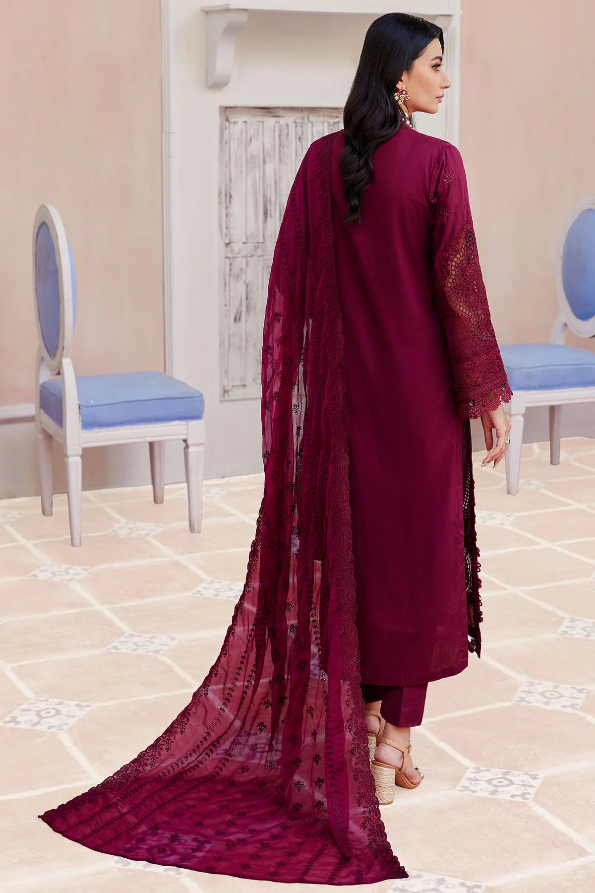 Motifz 3Pc Embroidered Lawn Suit 4135-ROSALIE gulbuy.com