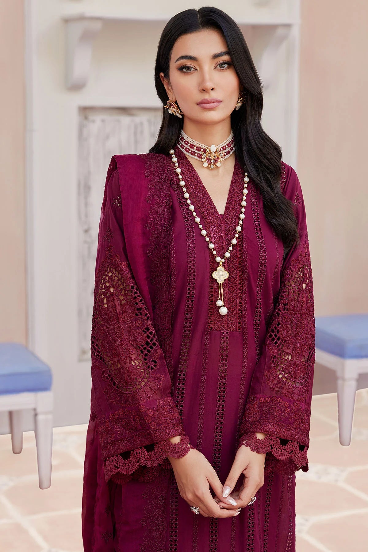 Motifz 3Pc Embroidered Lawn Suit 4135-ROSALIE gulbuy.com