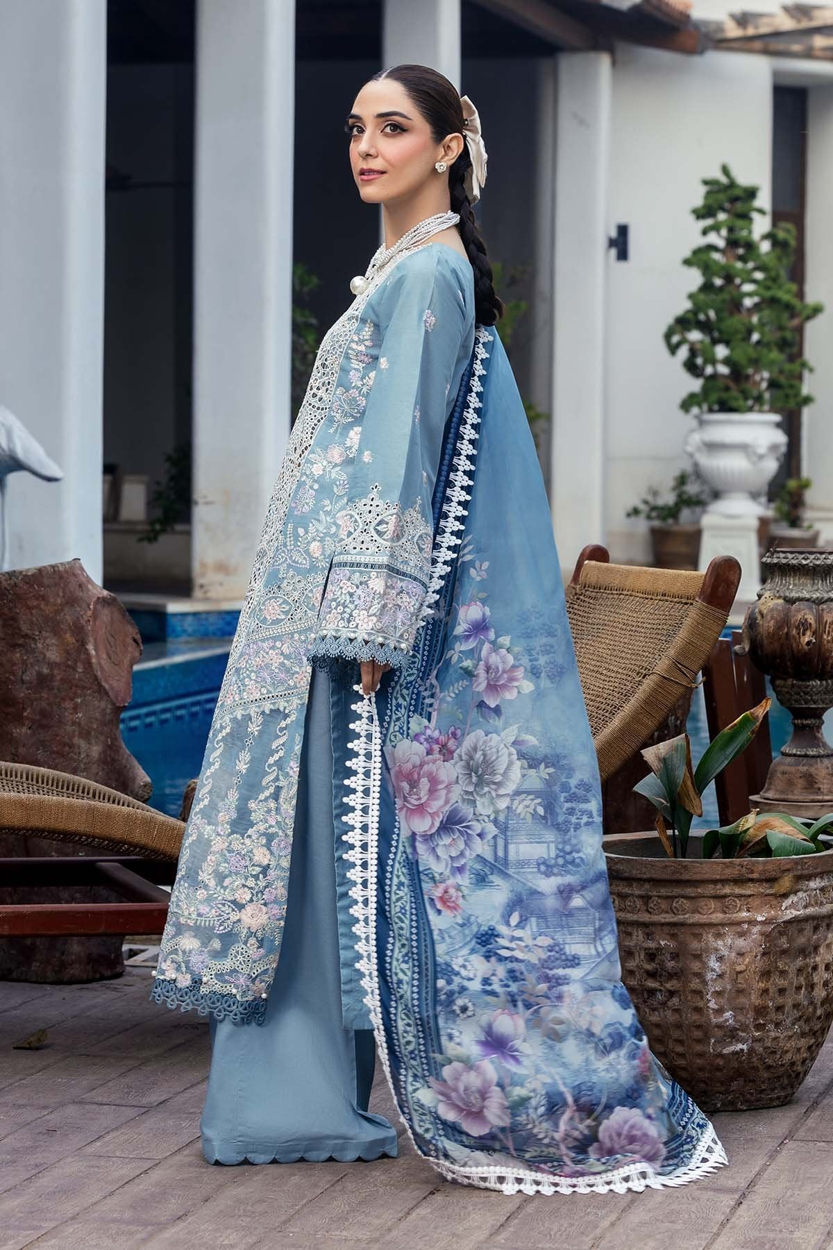 Motifz 3Pc Embroidered Lawn Suit 5301-ELAYNE gulbuy.com