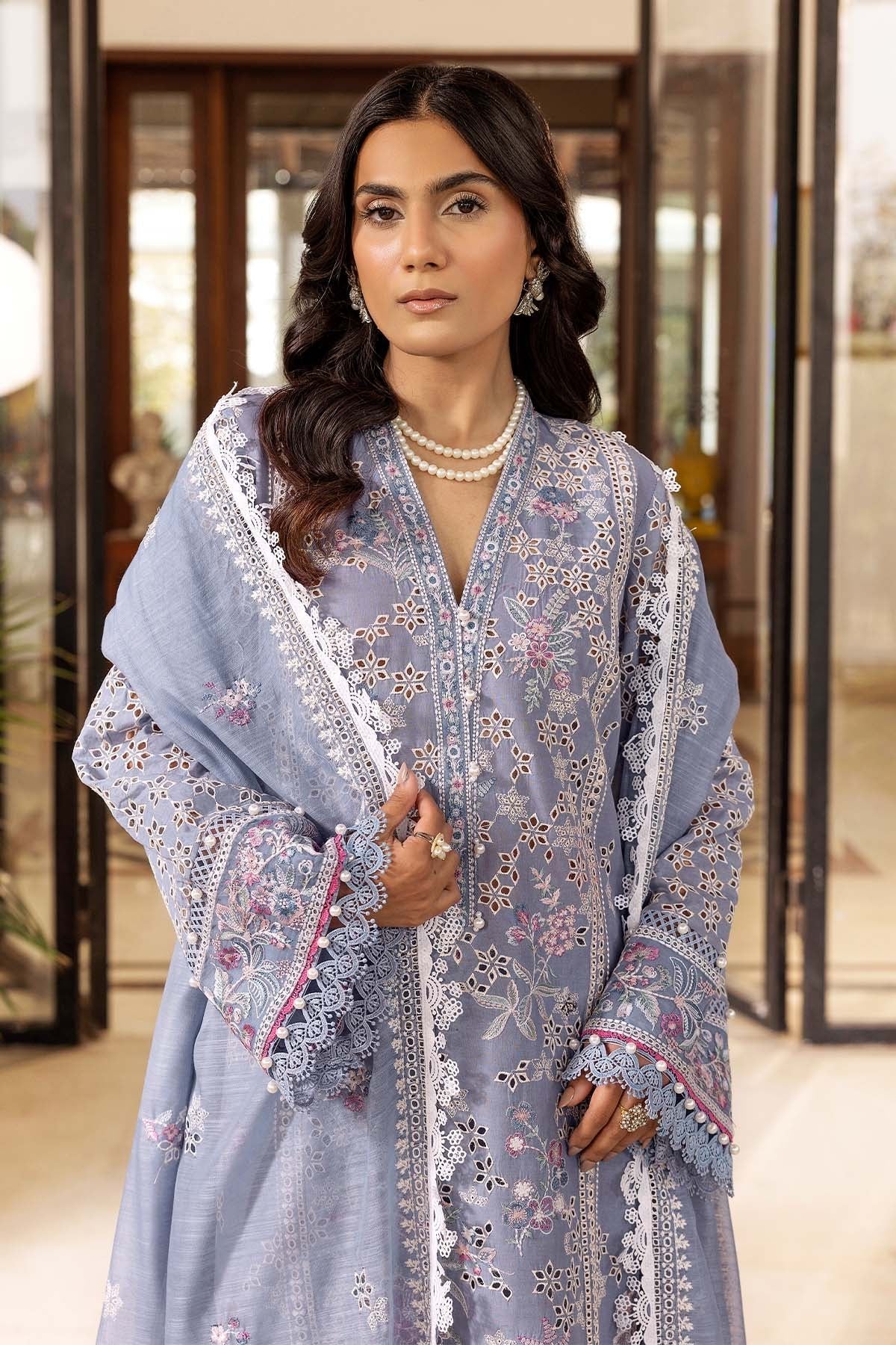 Motifz 3Pc Embroidered Lawn Suit 5302-ROSALIE gulbuy.com