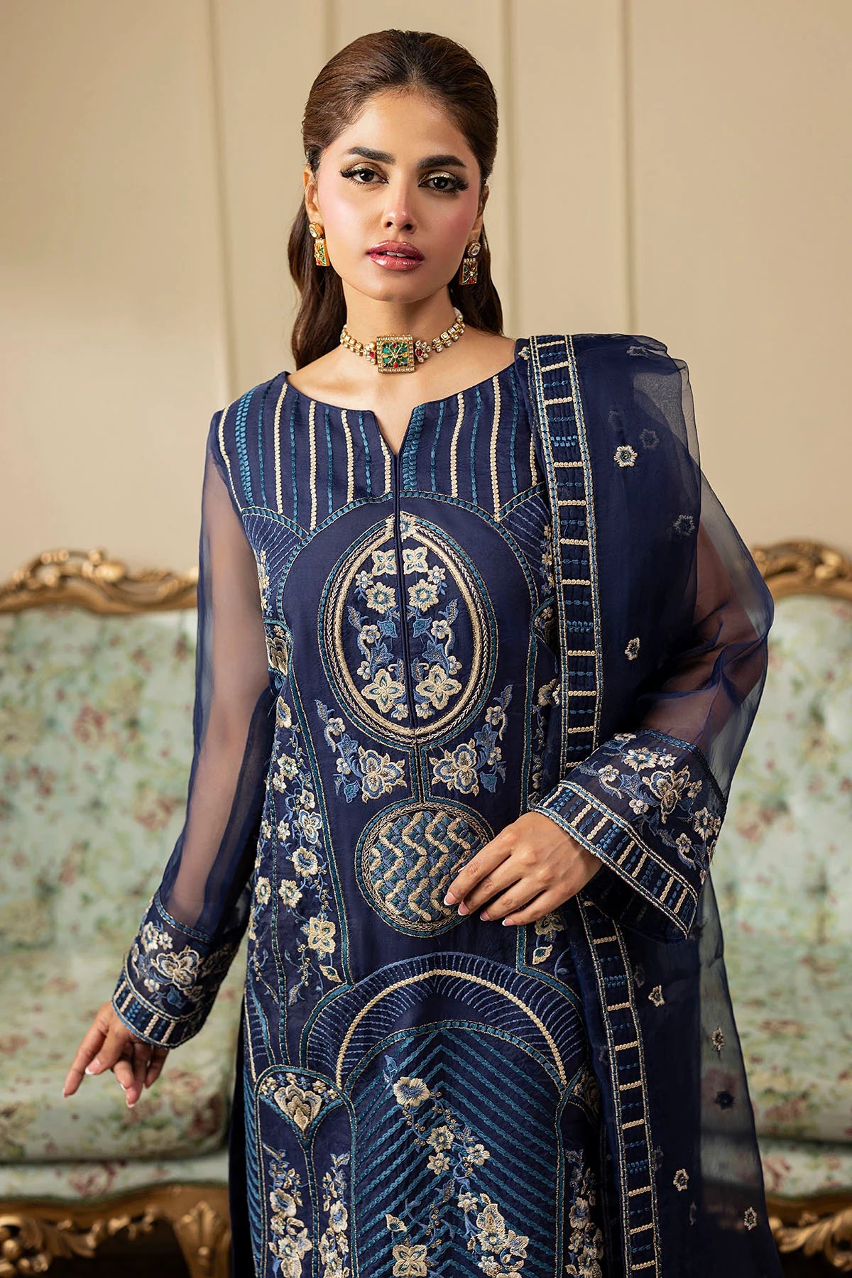 Motifz 3Pc Embroidered Organza Suit 5341-BARBARA gulbuy.com