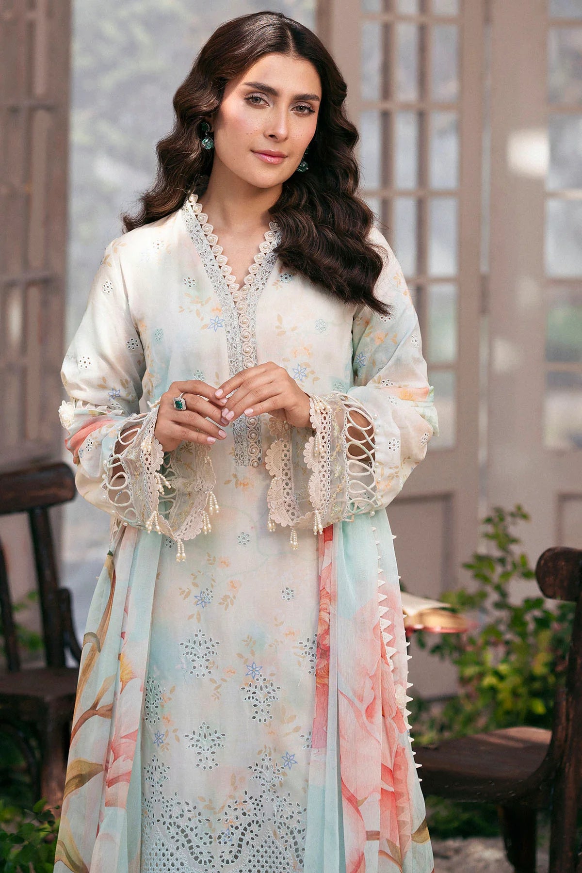 Motifz 3Pc Embroidered Lawn Suit 5423-DAISY gulbuy.com
