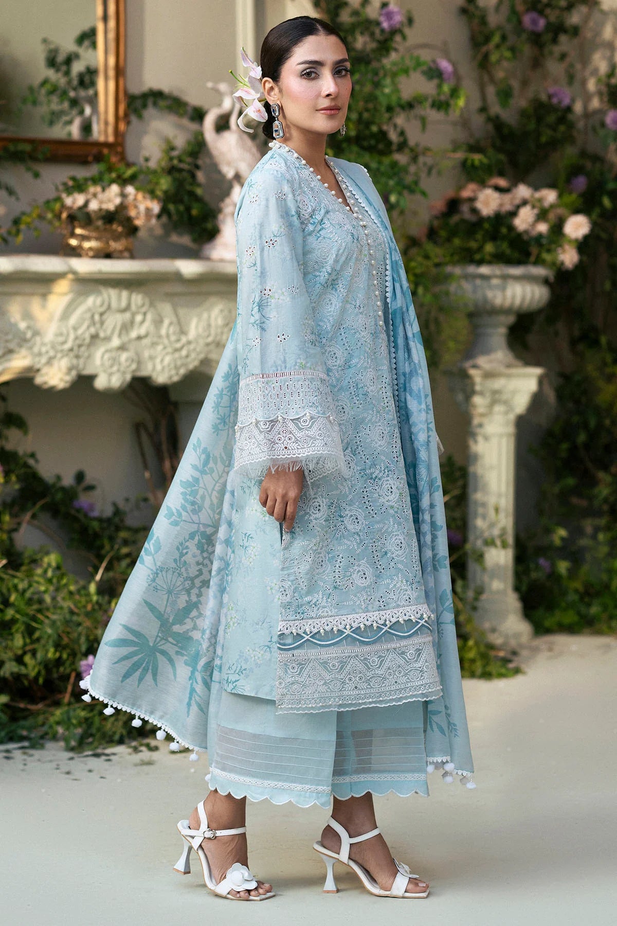Motifz 3Pc Embroidered Lawn Suit 5425-LAVENDER gulbuy.com