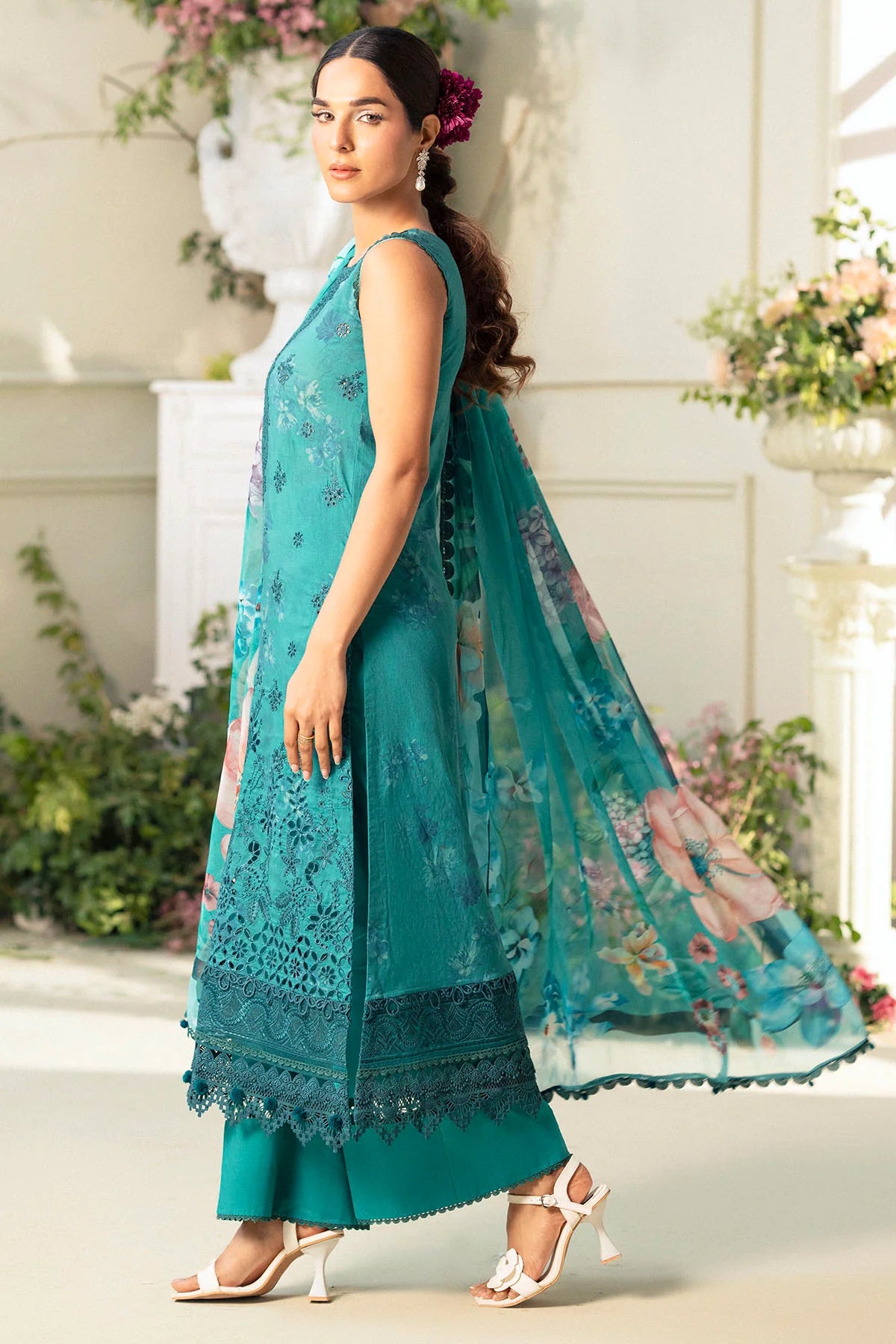 Motifz 3Pc Embroidered Lawn Suit 5432-MARIGOLD gulbuy.com