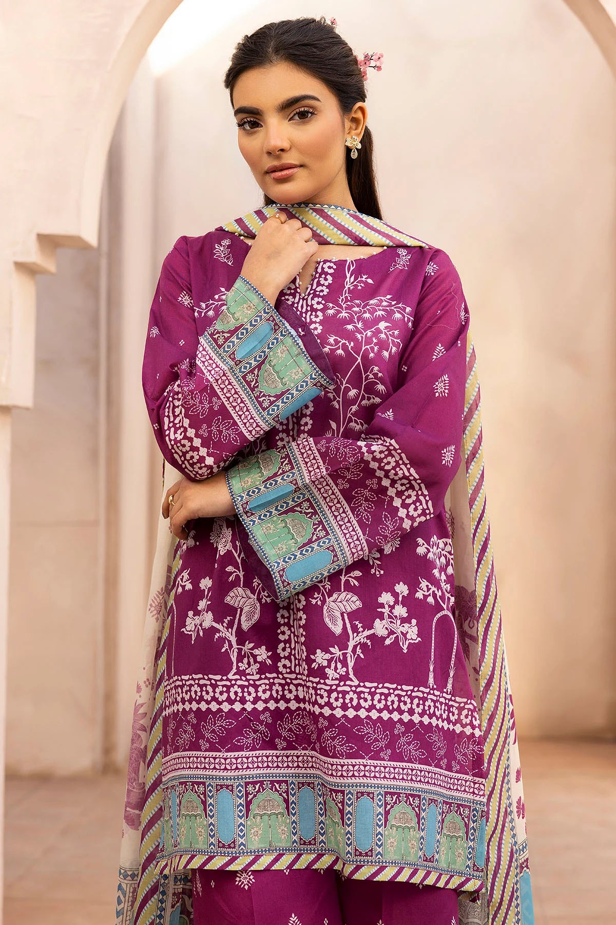 Motifz 3Pc Digital Printed Lawn Suit 5524-NERISSA gulbuy.com