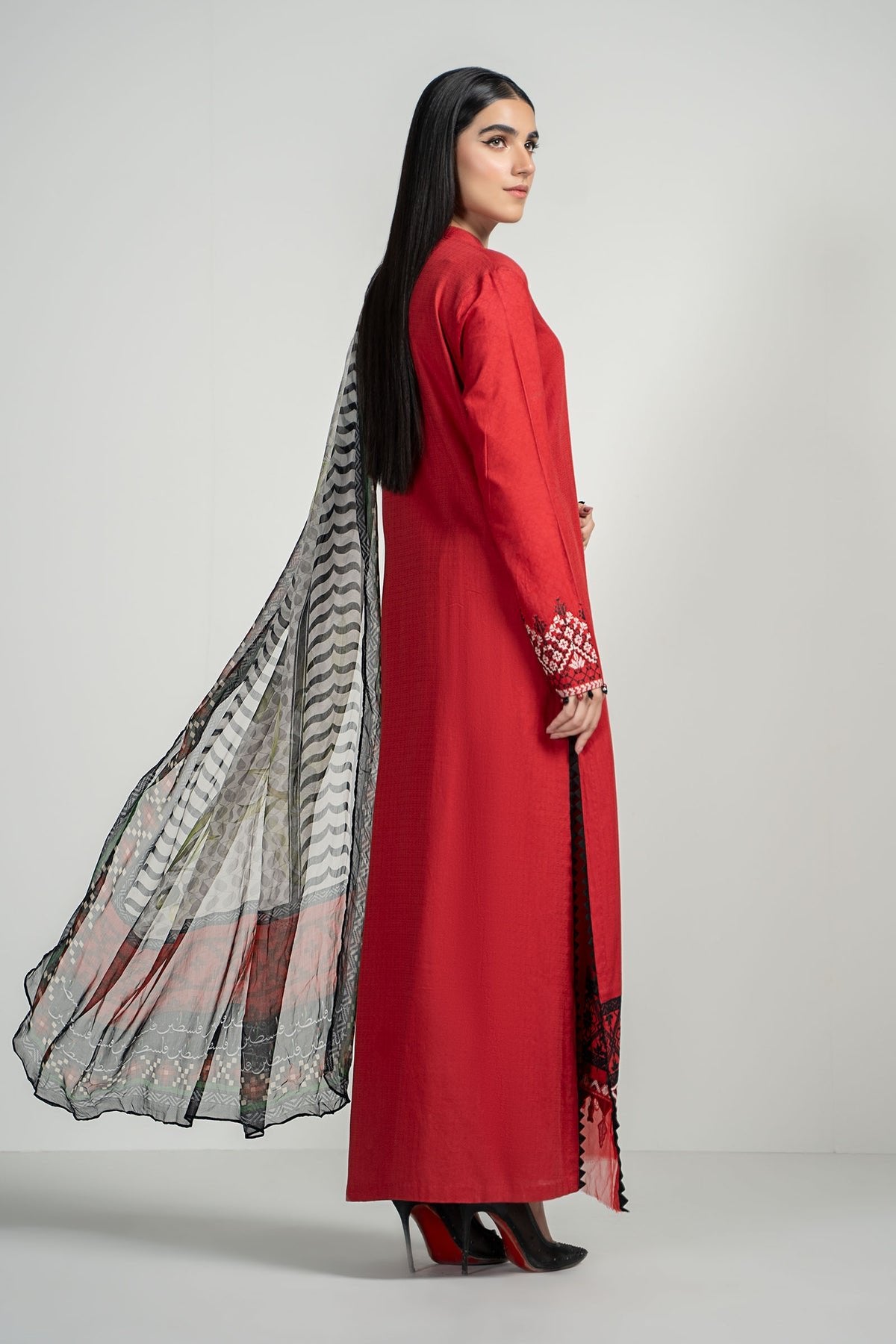 Maria B 3Pc Printed Lawn Suit (PS-PF24-07) gulbuy.com