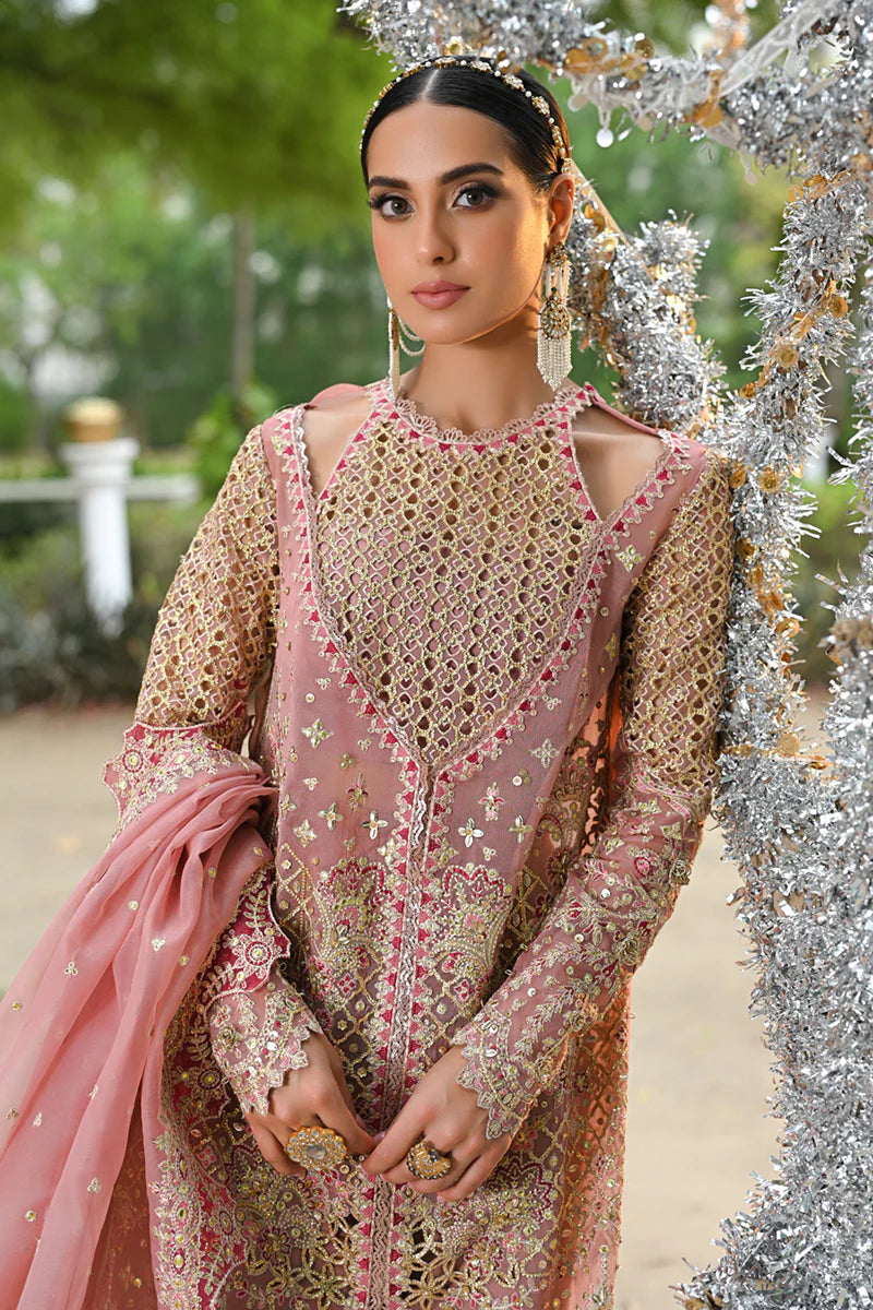 Qalamkar 3Pc Embroidered Raw Silk Suit RF-02 SALEHA gulbuy.com