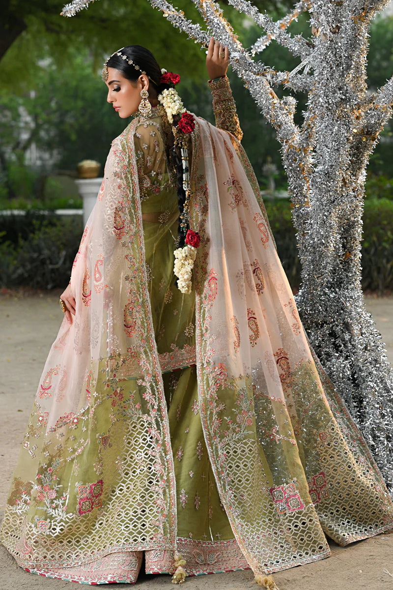 Qalamkar 3Pc Embroidered Raw Silk Suit RF-07 HALENA gulbuy.com