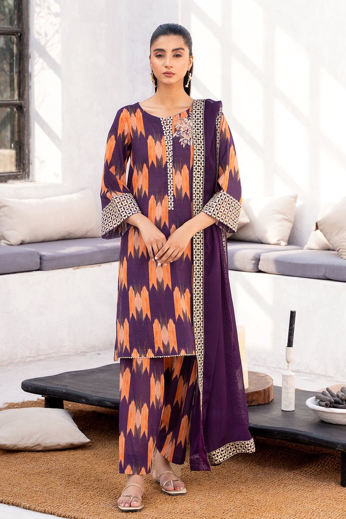 Charizma 3 Piece Embroidered Cotton Suit (CNP-4-014)