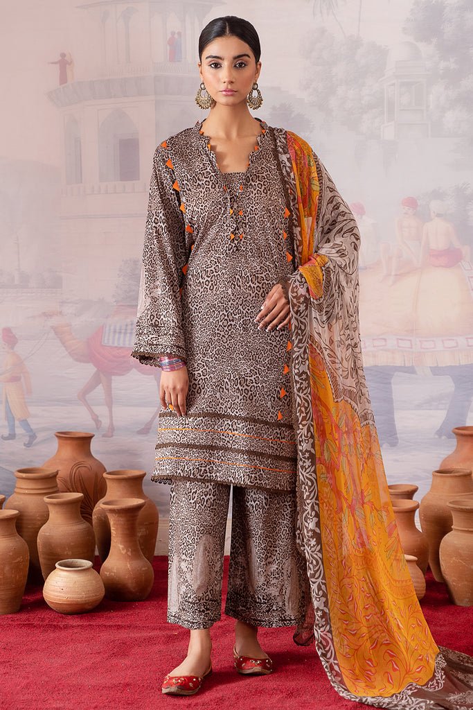 Charizma 3 Piece Printed Lawn Suit (CPM-4-01)