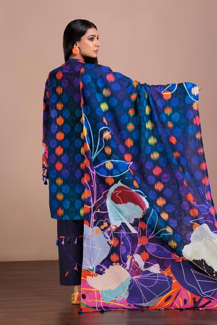 BONANZA SATRANGI 3PC PRINTED KHADDAR SUIT (RWT223P59)