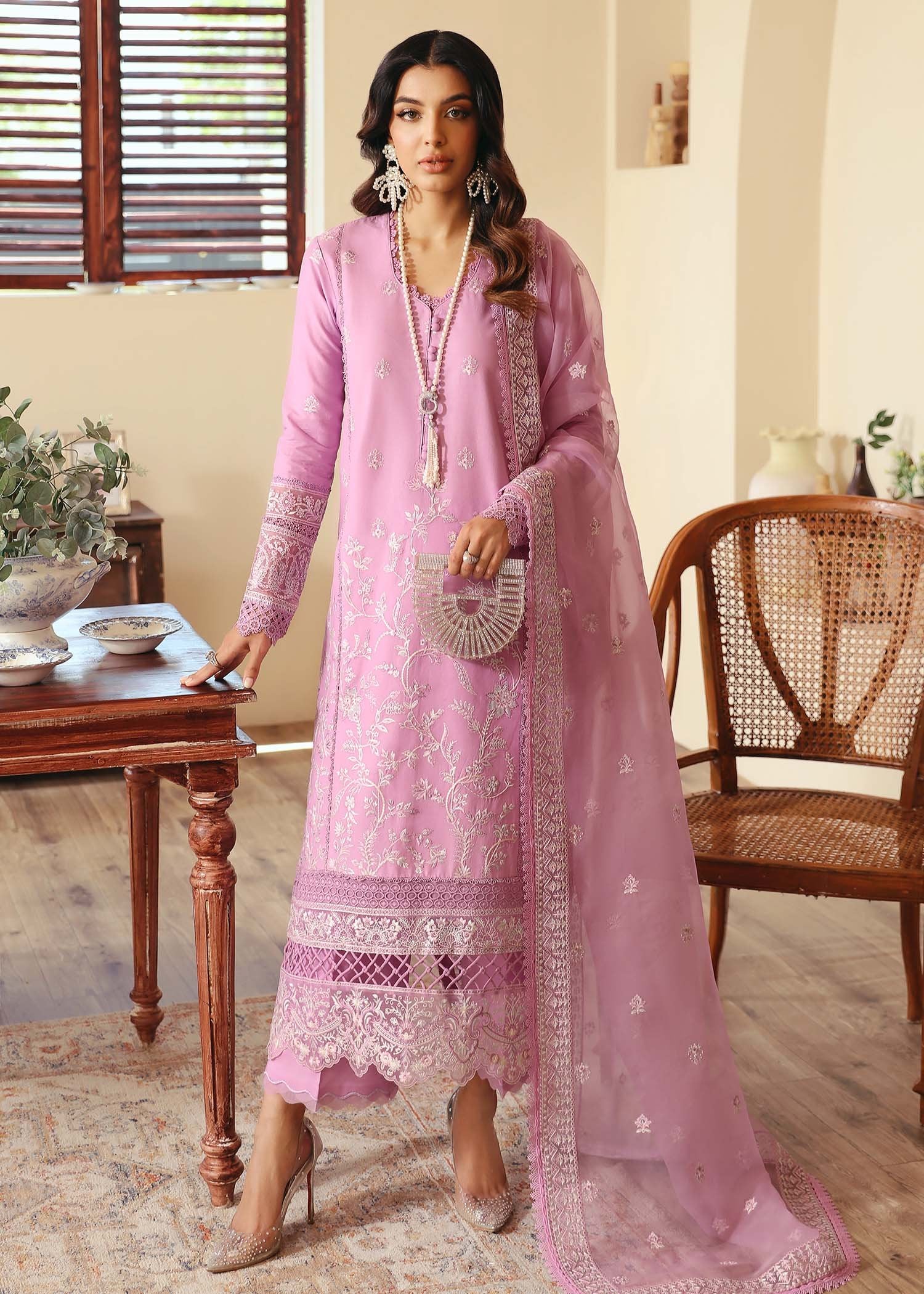 KANWAL MALIK 3PC EMBROIDERED LAWN SUIT (Margot)