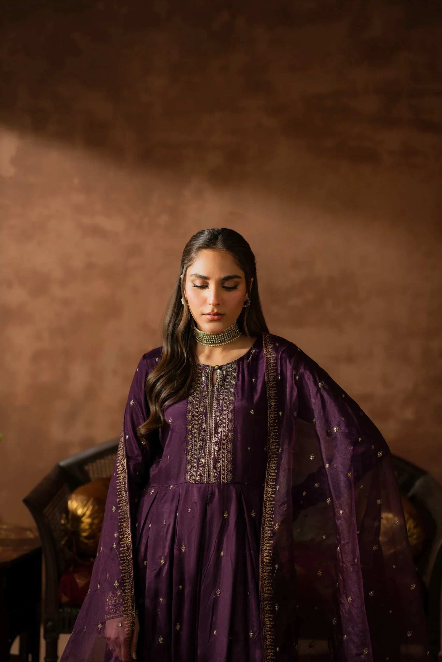 Kastoor 3Pc Embroidered Lawn Suit EF-257 gulbuy.com