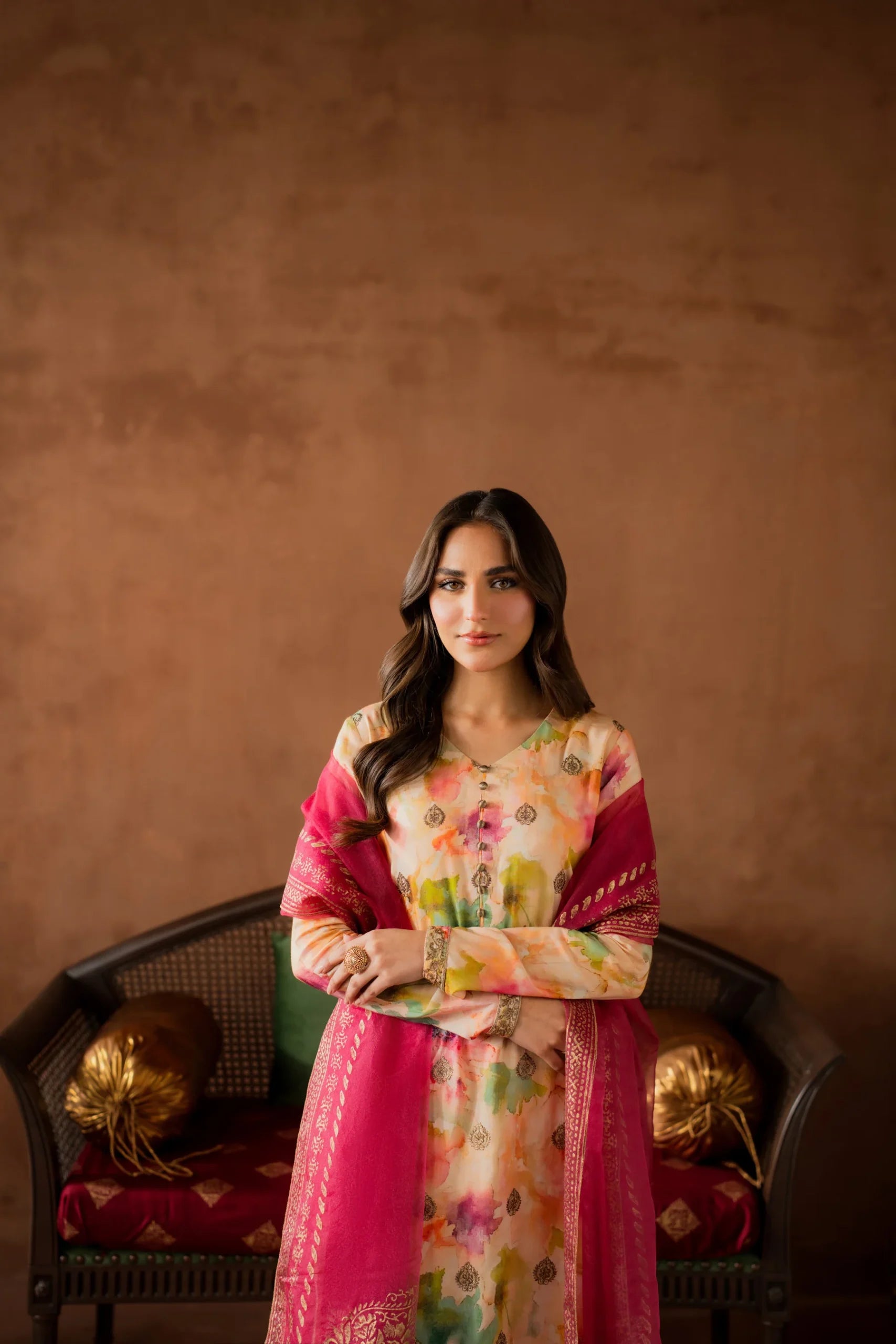 Kastoor 3Pc Embroidered Lawn Suit EF-262 gulbuy.com