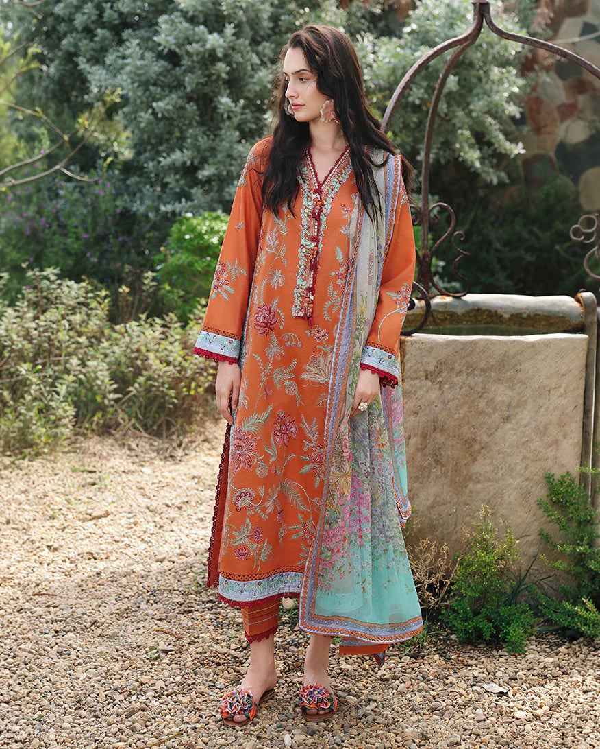 Mushq 3Pc Embroidered Lawn Suit Rosearie Dream