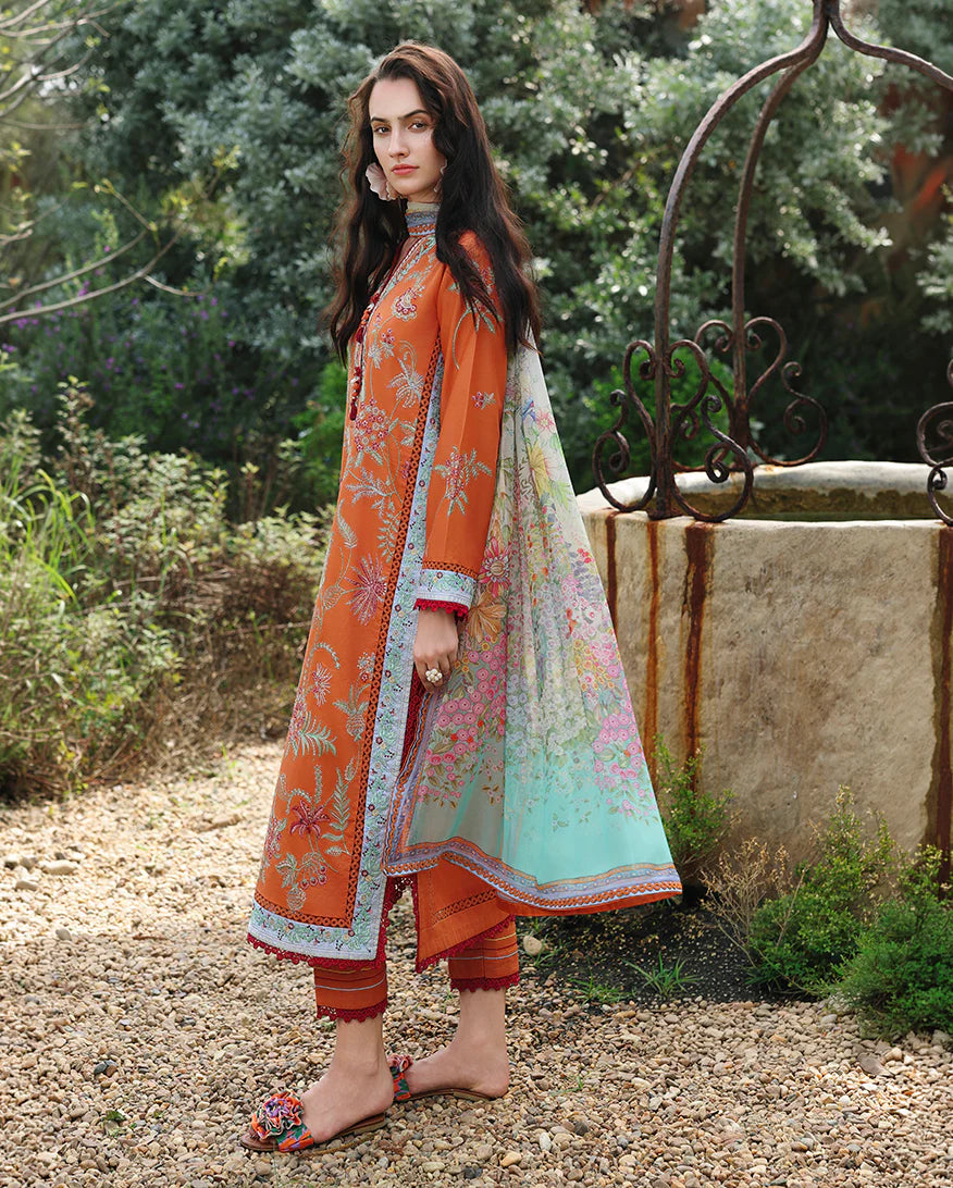 Mushq 3Pc Embroidered Lawn Suit Rosearie Dream