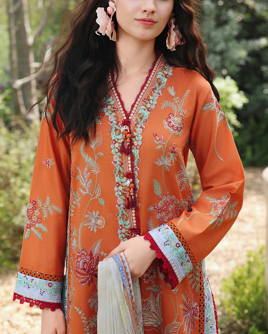 Mushq 3Pc Embroidered Lawn Suit Rosearie Dream