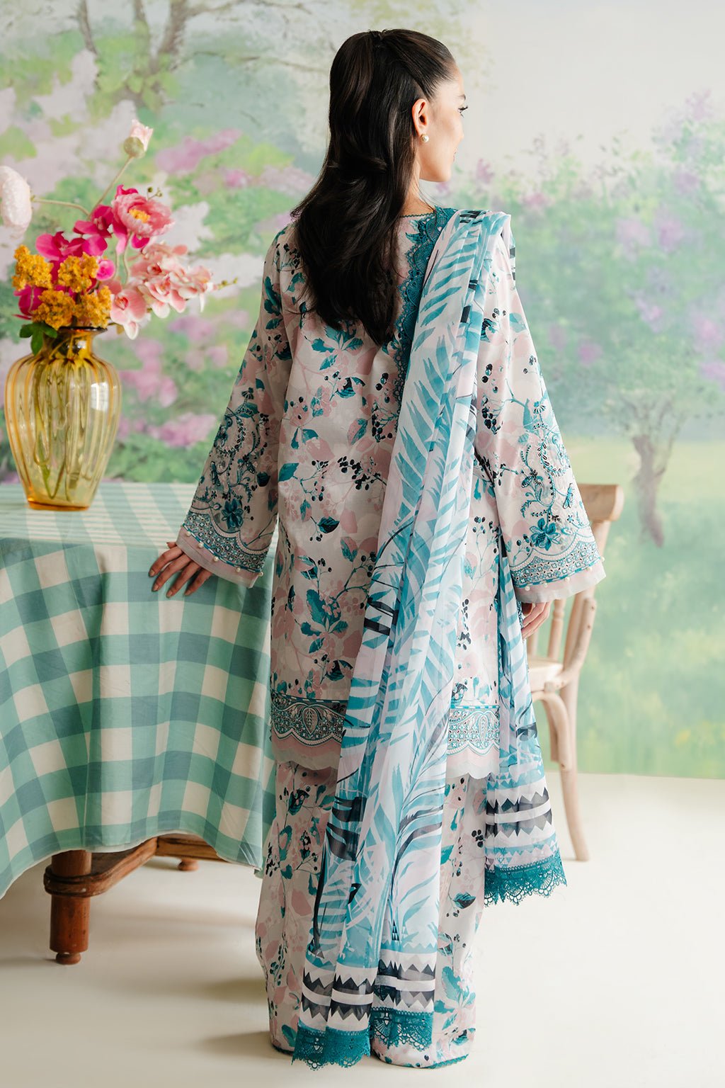 AFROZEH 3PC EMBROIDERED LAWN SUIT (635-Cashmere) gulbuy.com