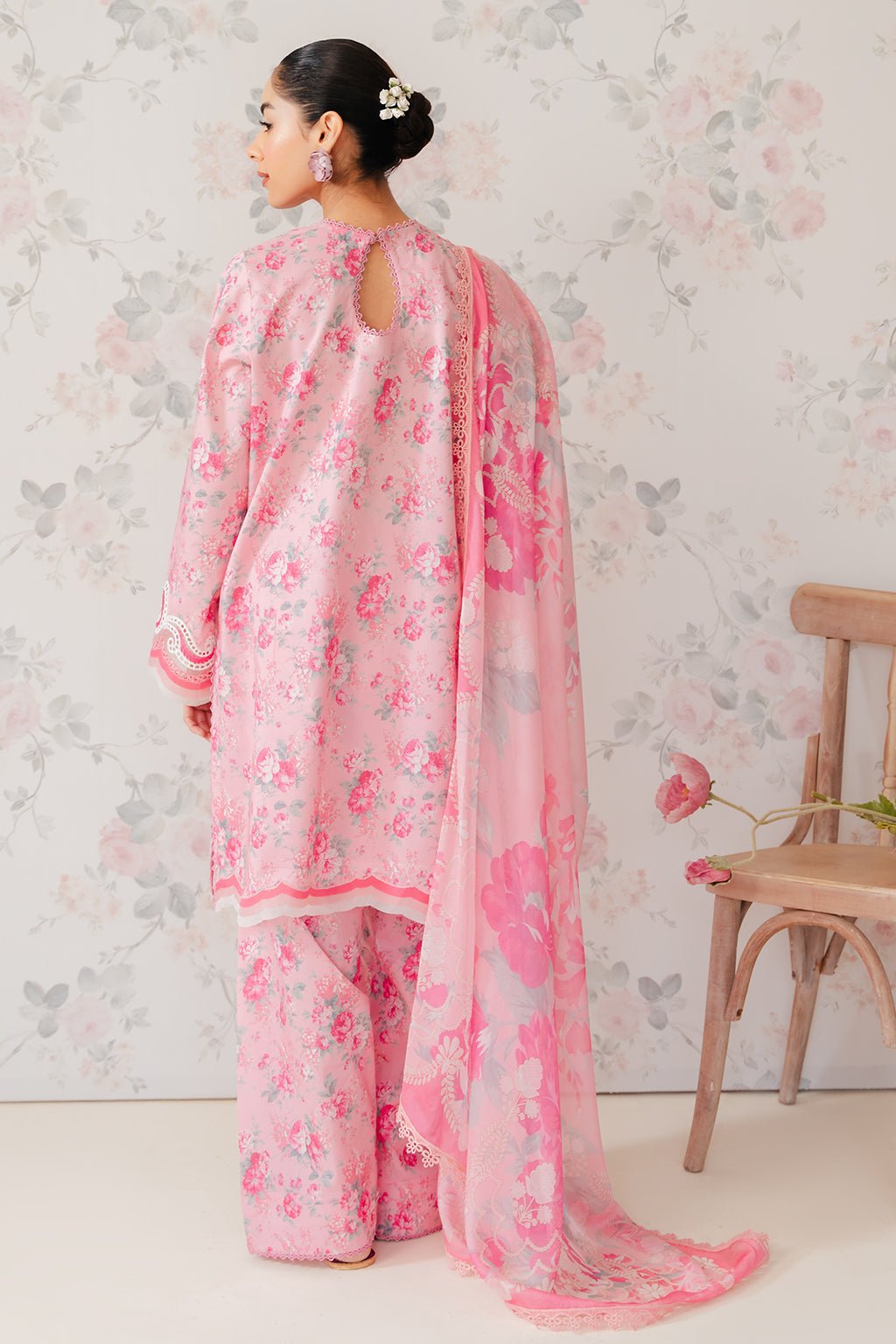 AFROZEH 3PC EMBROIDERED LAWN SUIT (634-Begonia) gulbuy.com