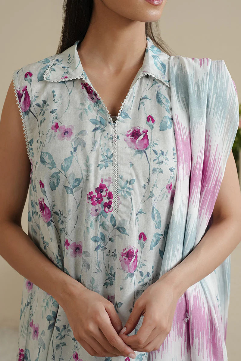 Cross Stitch 3Pc Printed Lawn Suit SEAFOAM SERENITY gulbuy.com