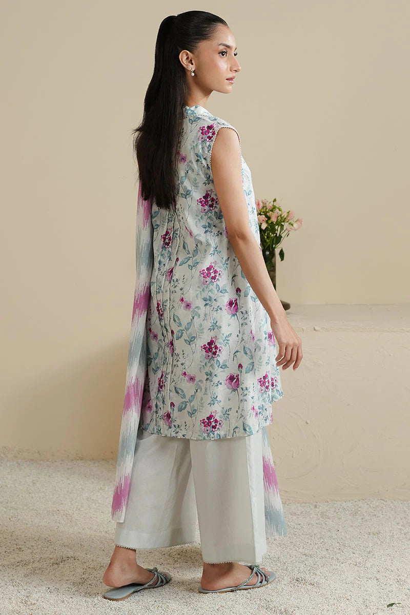 Cross Stitch 3Pc Printed Lawn Suit SEAFOAM SERENITY gulbuy.com