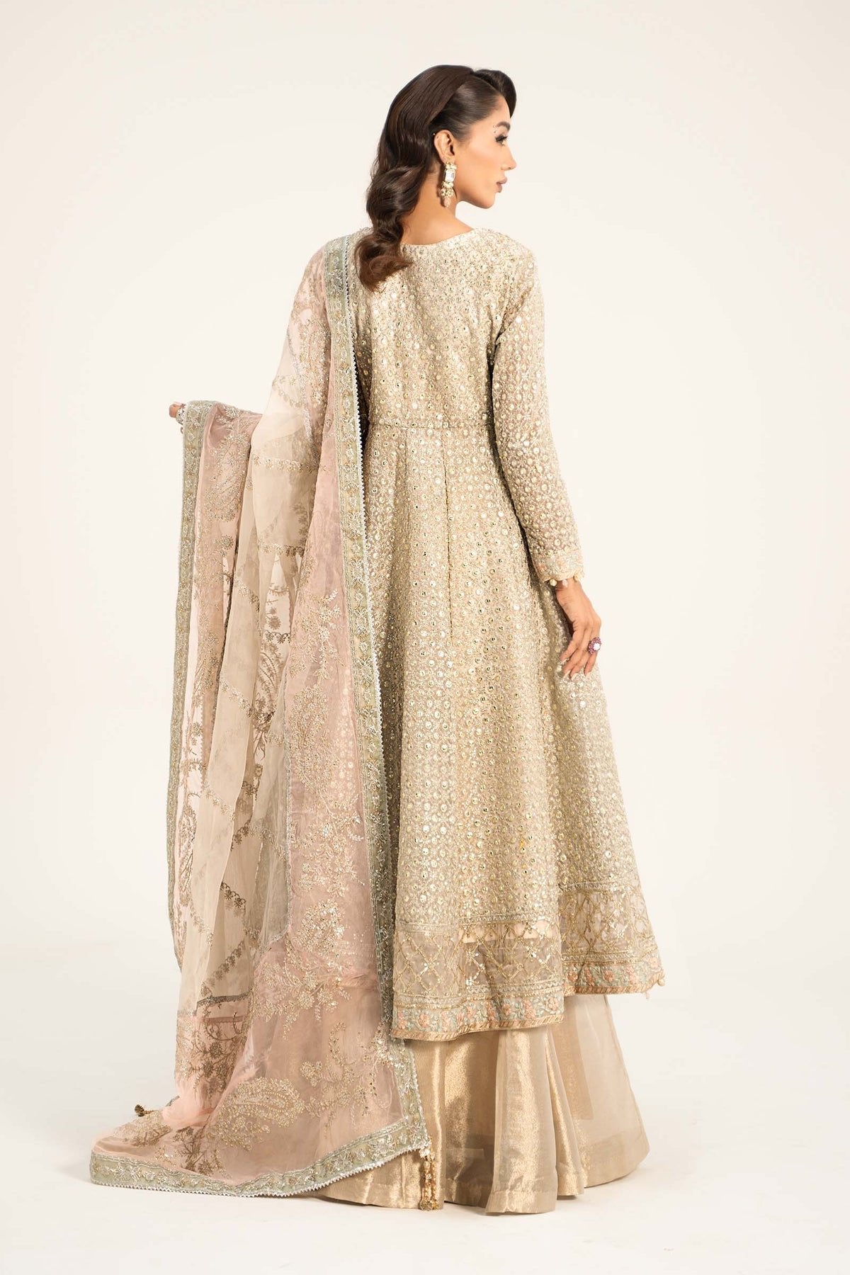 MARIA B Embroidered Organza Suit | SF-W24-07 gulbuy.com