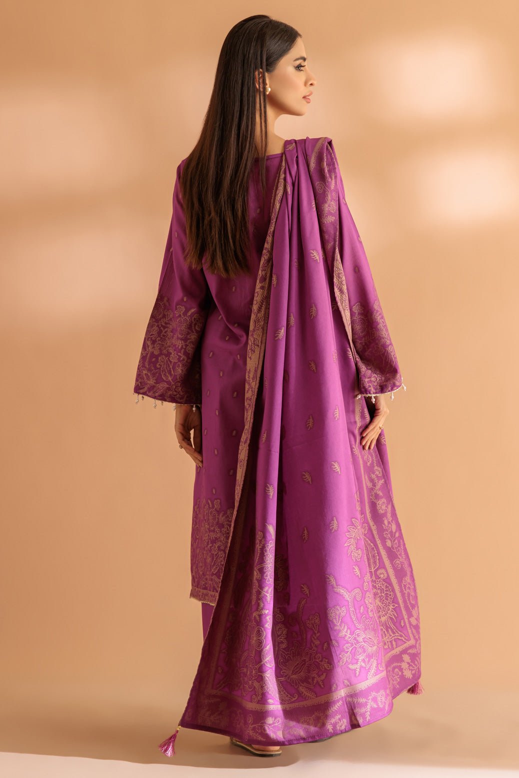 BONANZA SATRANGI 3PC JACQUARD CAMBRIC SUIT (SJ1243P08) gulbuy.com