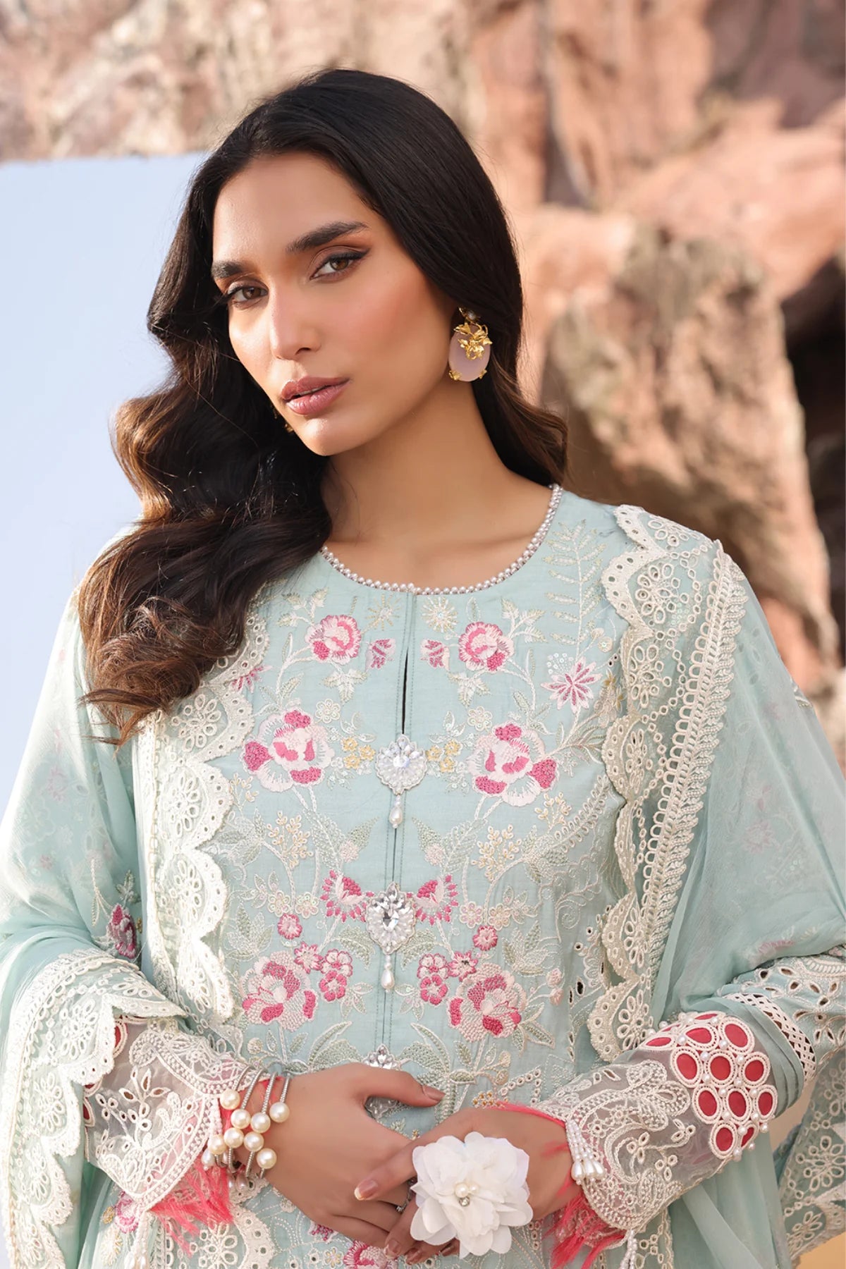 Imrozia 3Pc Embroidered Lawn Suit SL 76 A Aidan gulbuy.com